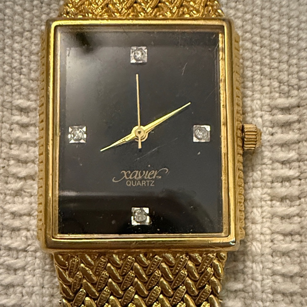 Gold and Black Men's  Xavier Quartz Watch